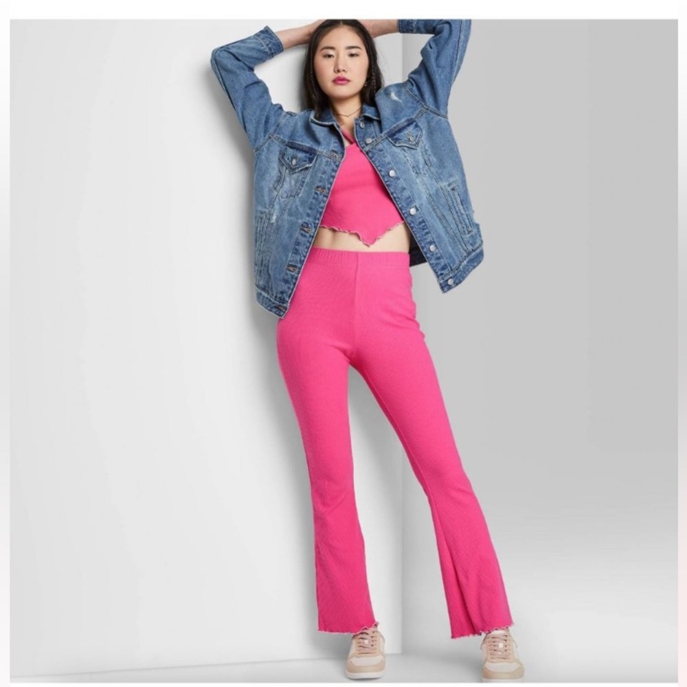 2 for $20 WILD FABLE PINK BARBIE FLARE PANTS-MEDIUM
